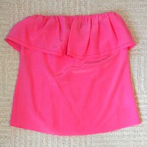 Lilly Pulitzer Pink Silk Tube Top Blouse